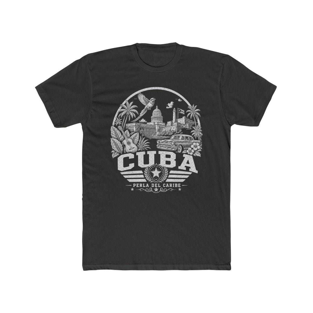 Cuba vintage landmarks men's tee — iconic landmark design | Nameshi Destinations (view 5)