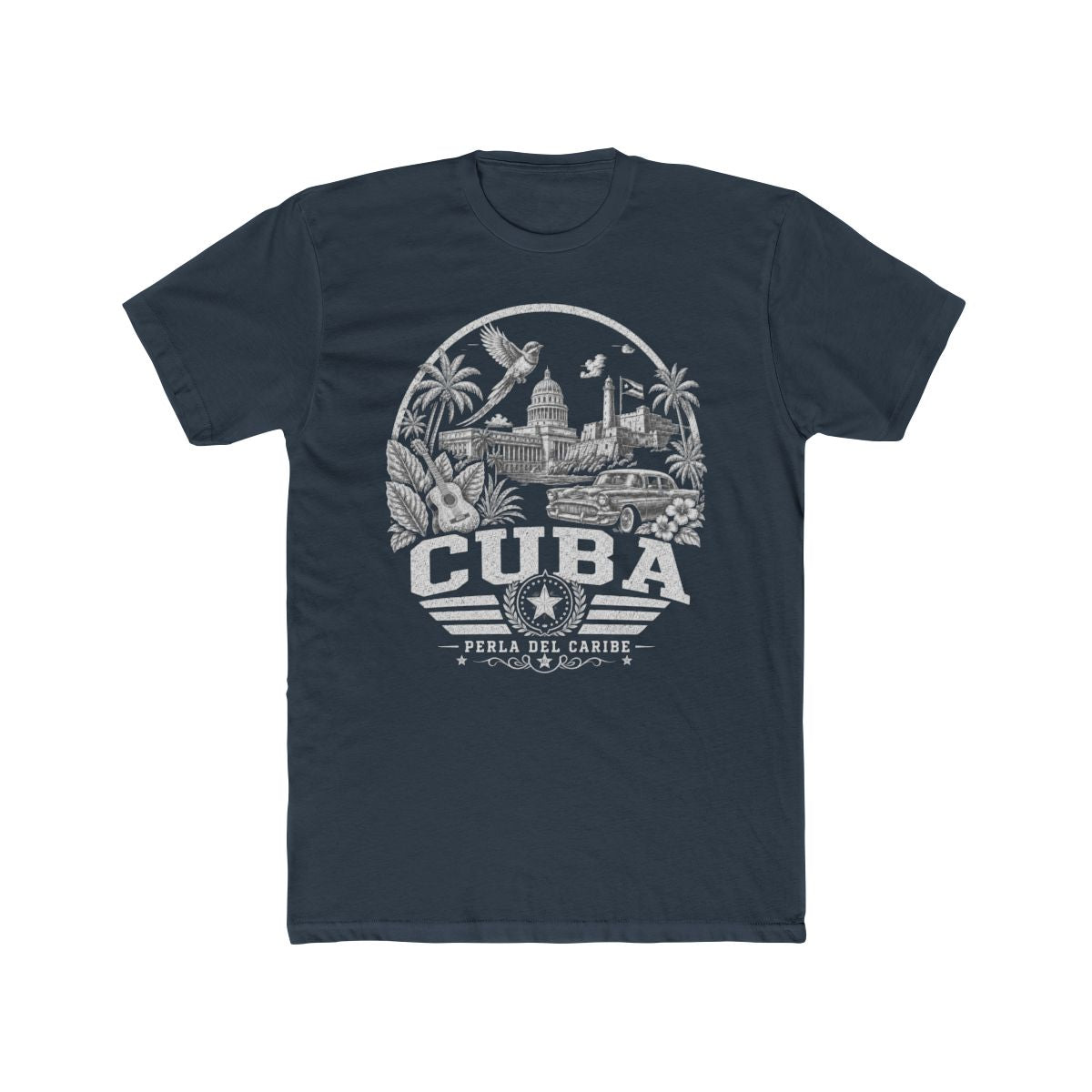 Cuba vintage landmarks men's tee — iconic landmark design | Nameshi Destinations (view 8)