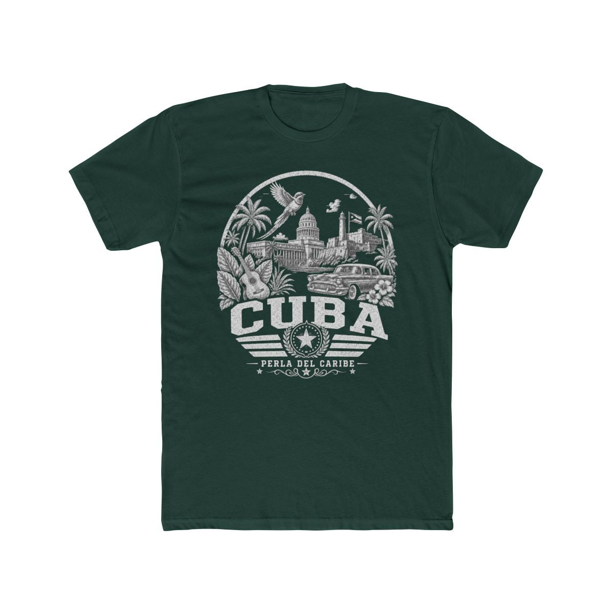 Cuba vintage landmarks men's tee — iconic landmark design | Nameshi Destinations (view 7)