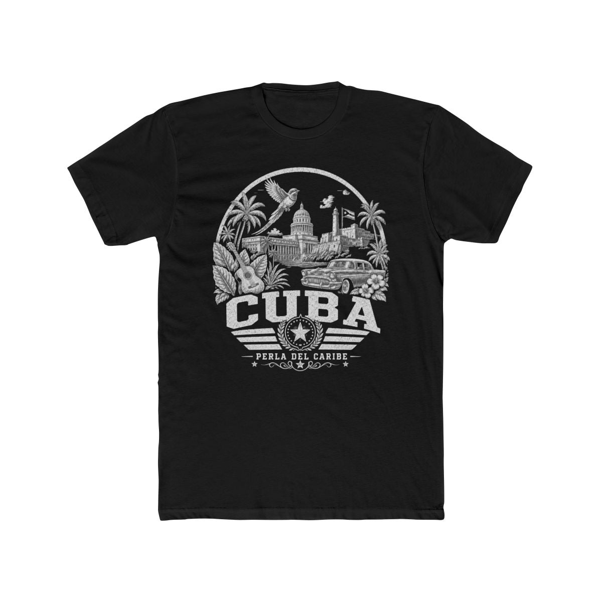 Cuba vintage landmarks men's tee — iconic landmark design | Nameshi Destinations (view 2)
