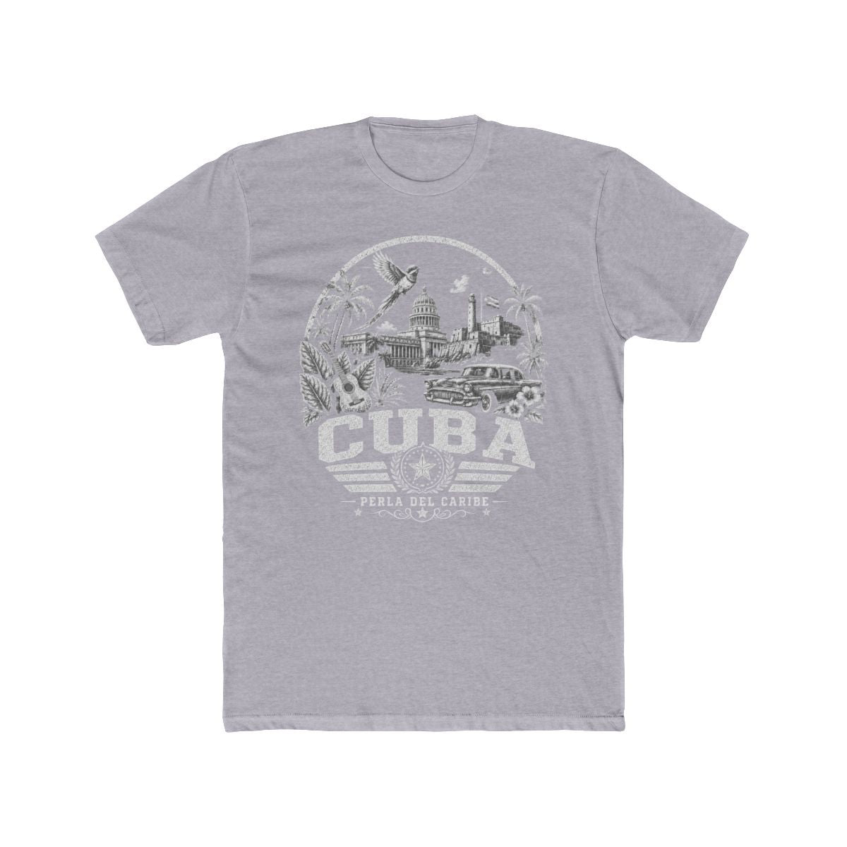 Cuba vintage landmarks men's tee — iconic landmark design | Nameshi Destinations (view 3)