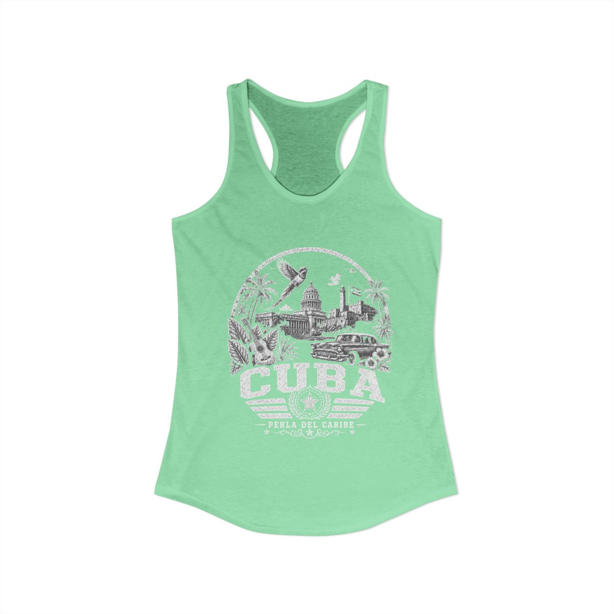Cuba Women's Tank Top — Solid Mint (front)