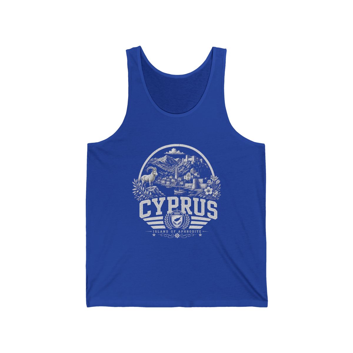Cyprus Men's Tank Top — True Royal (front)