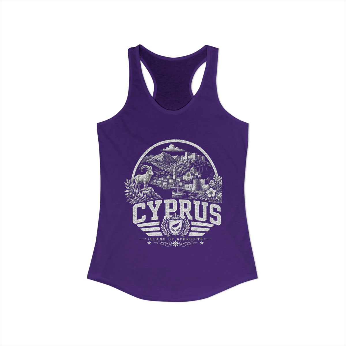 Cyprus Women's Tank Top — Solid Purple Rush (front)