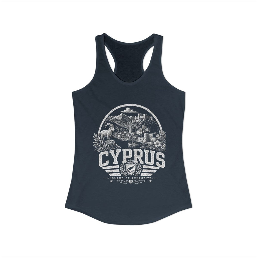 Cyprus Women's Tank Top — Solid Indigo (front)