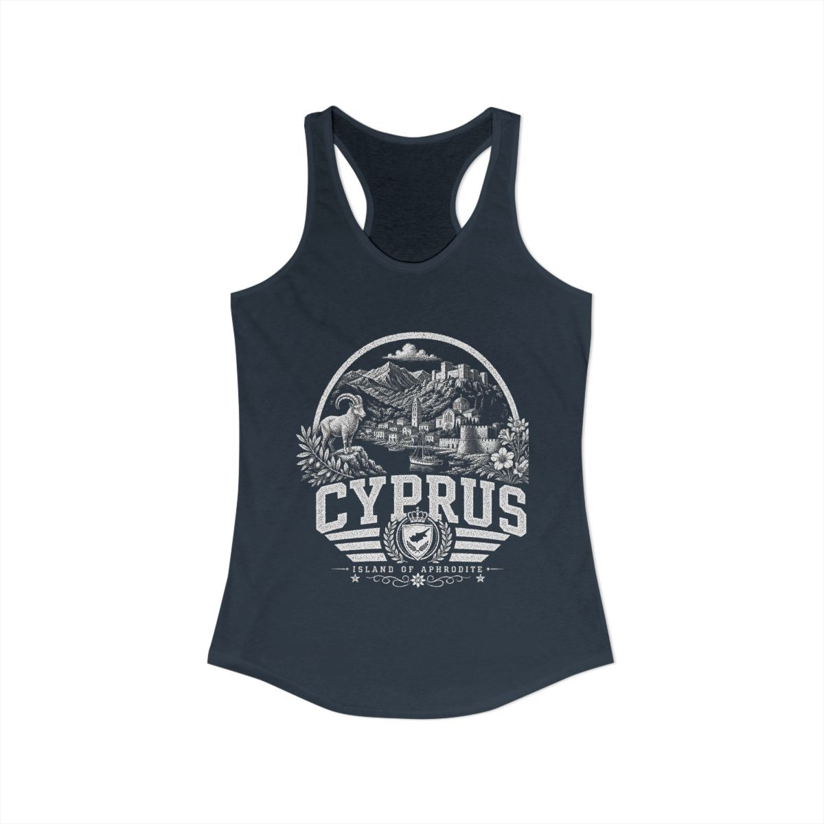 Cyprus Women's Tank Top — Solid Indigo (front)