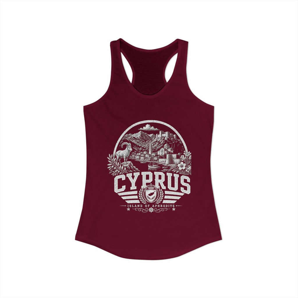 Cyprus Women's Tank Top — Solid Cardinal Red (front)