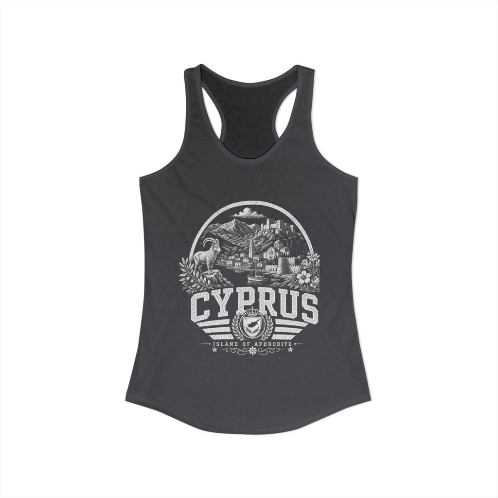 Cyprus Women's Tank Top — Solid Dark Gray (front)