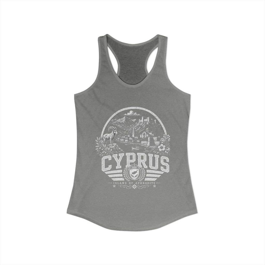 Cyprus Women's Tank Top — Heather Grey (front)