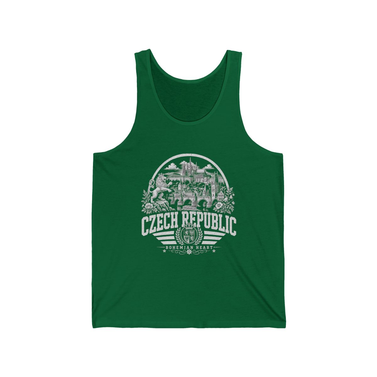Czech Republic Men's Tank Top — Kelly (front)