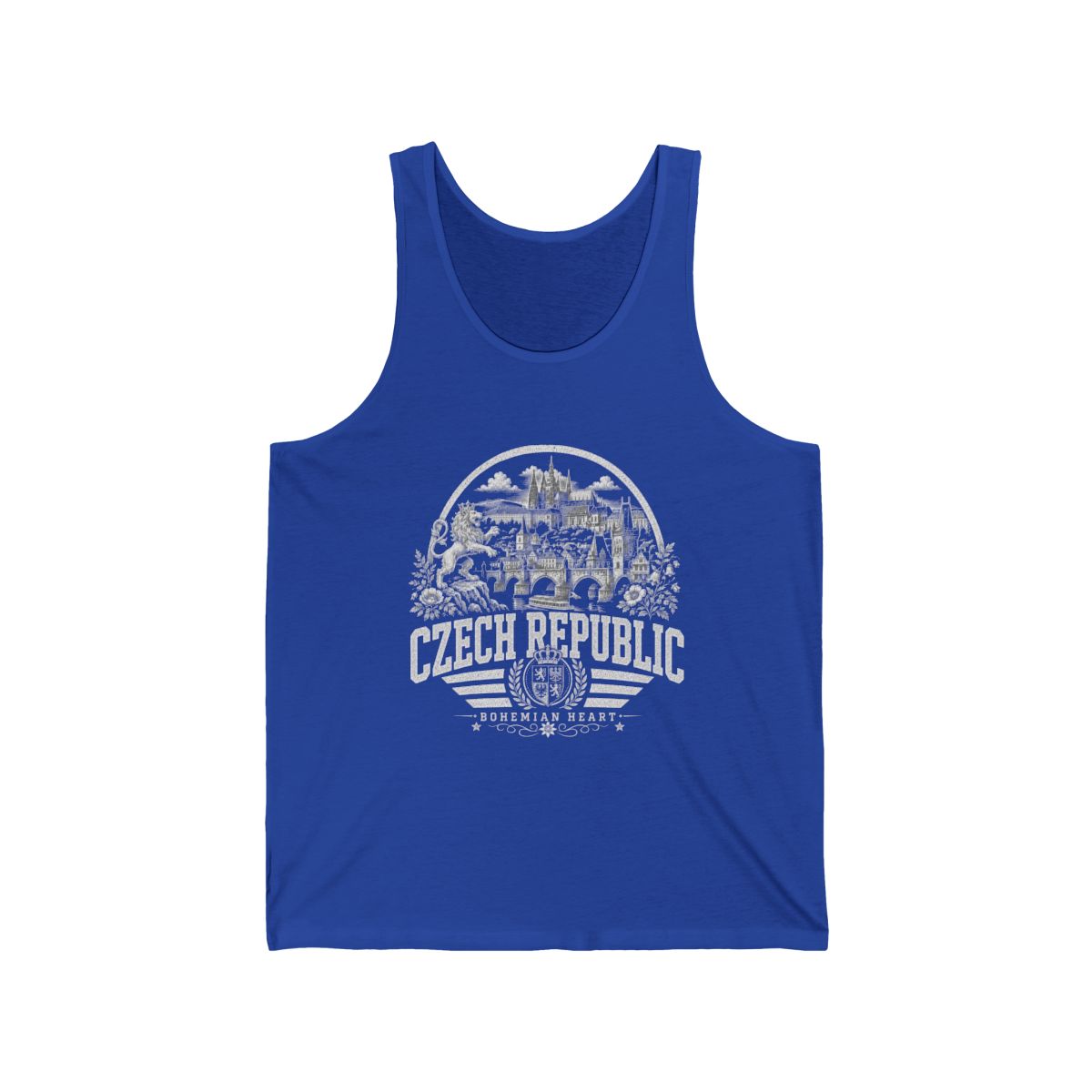 Czech Republic Men's Tank Top — True Royal (front)