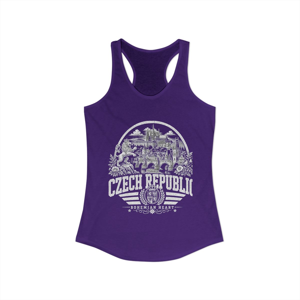 Czech Republic vintage landmarks tank top — iconic landmark design | Nameshi Destinations (view 15)