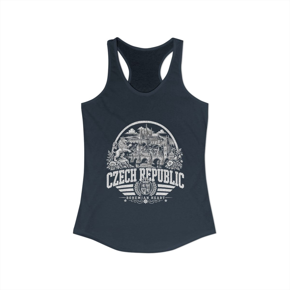 Czech Republic Women's Tank Top — Solid Indigo (front)
