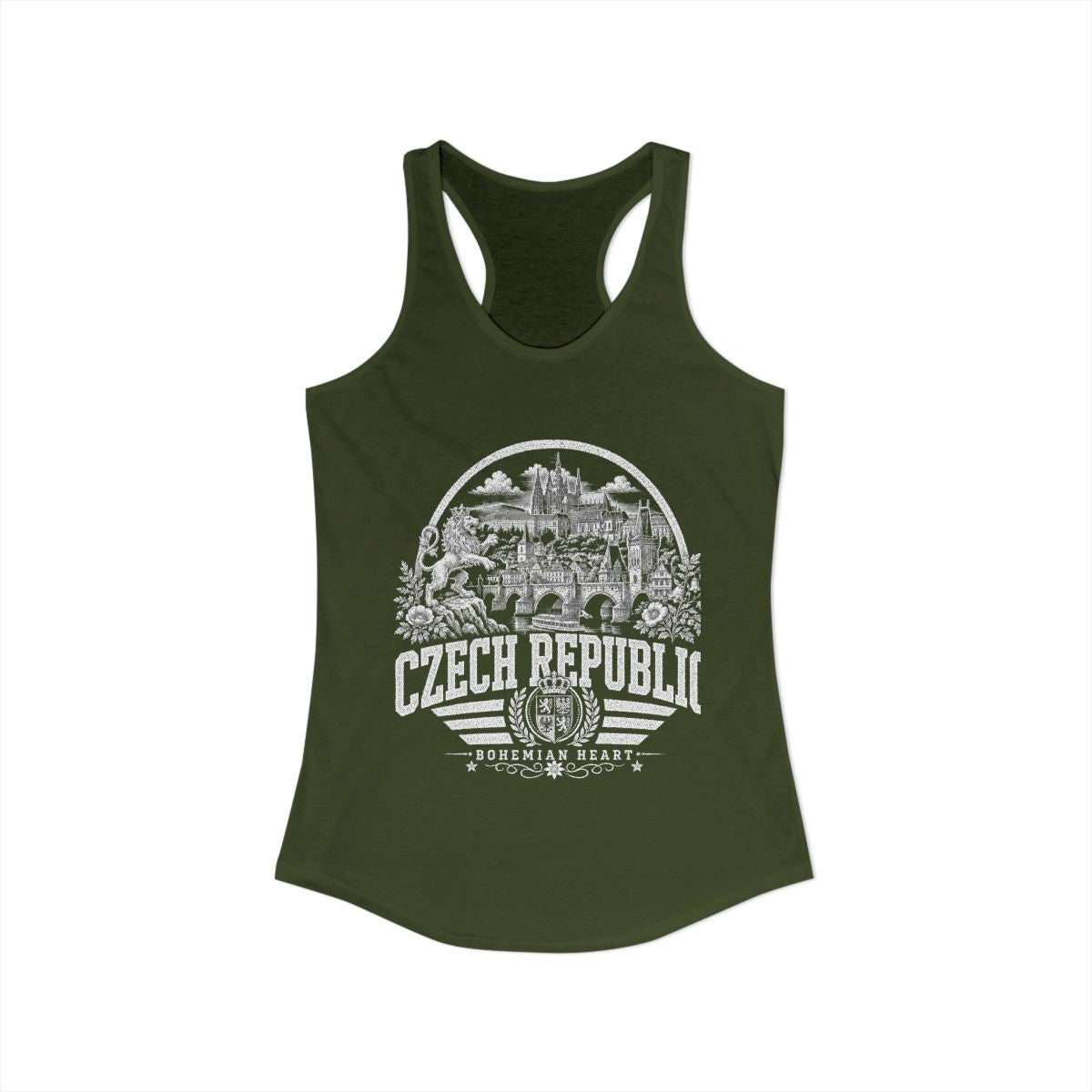 Czech Republic vintage landmarks tank top — iconic landmark design | Nameshi Destinations (view 11)
