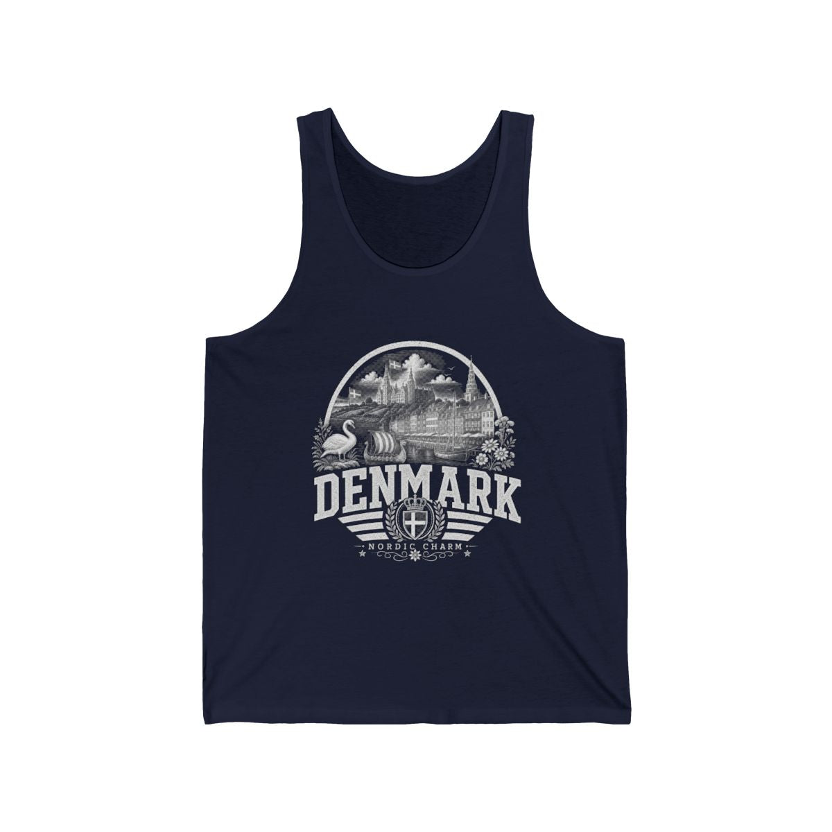 Denmark Men's Tank Top — Navy (front)