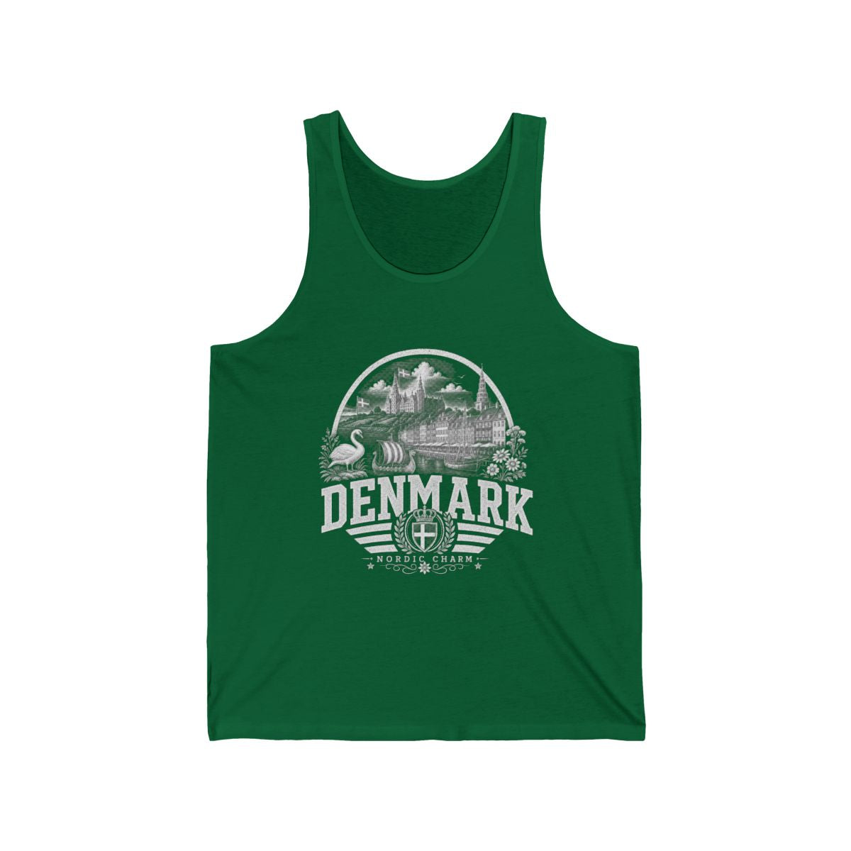Denmark Men's Tank Top — Kelly (front)
