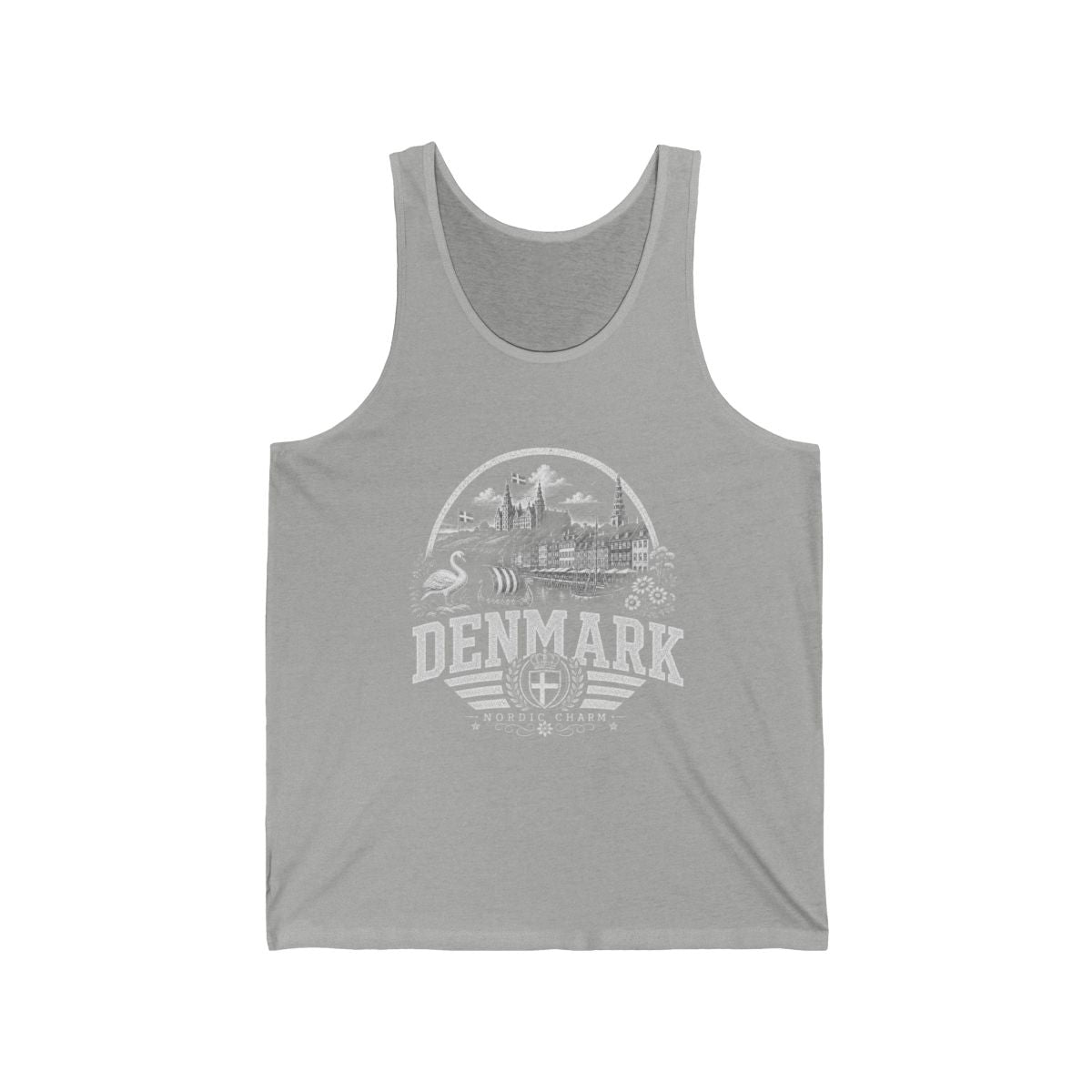 Denmark Men's Tank Top — Athletic Heather (front)