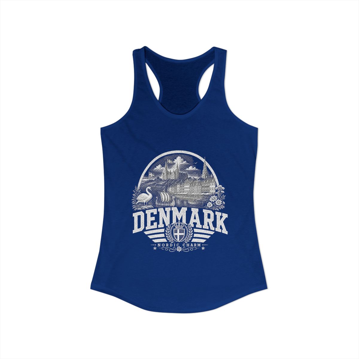 Denmark Women's Tank Top — Solid Royal (front)