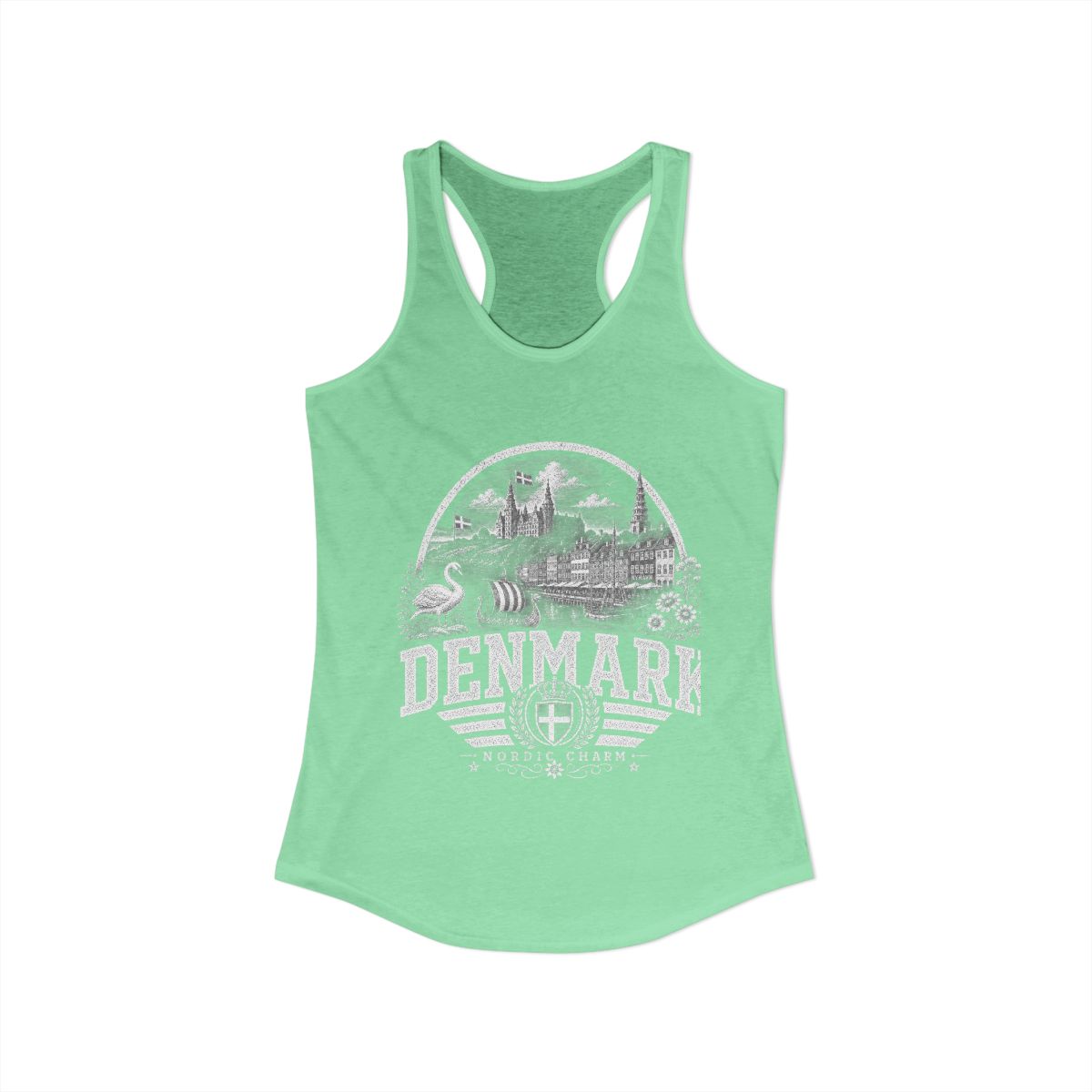 Denmark Women's Tank Top — Solid Mint (front)
