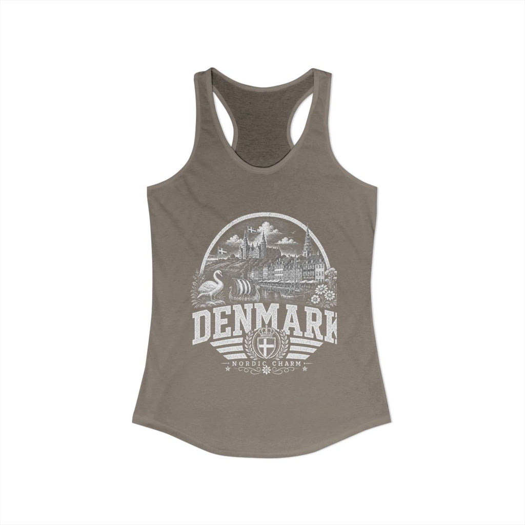 Denmark Women's Tank Top — Solid Warm Gray (front)
