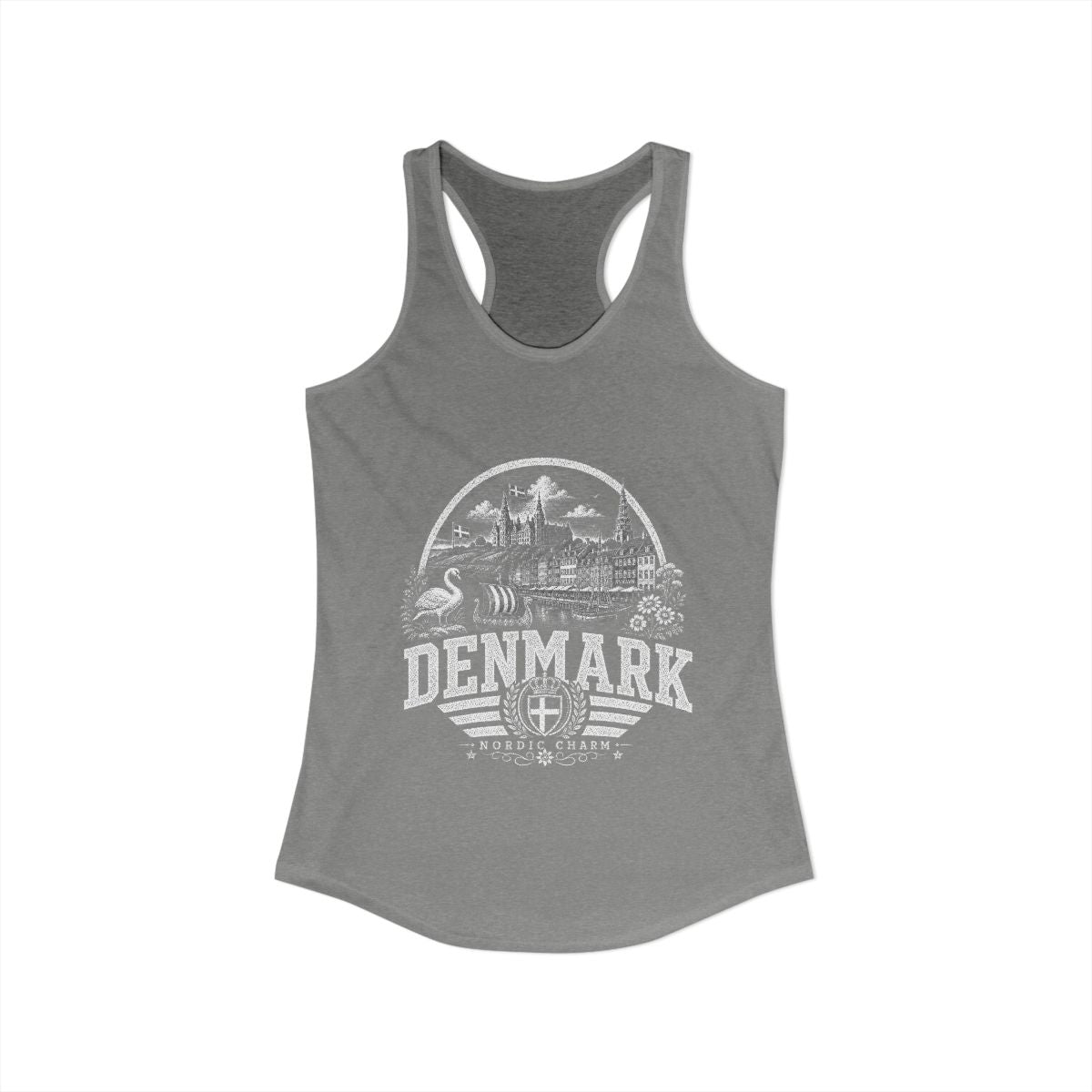 Denmark Women's Tank Top — Heather Grey (front)