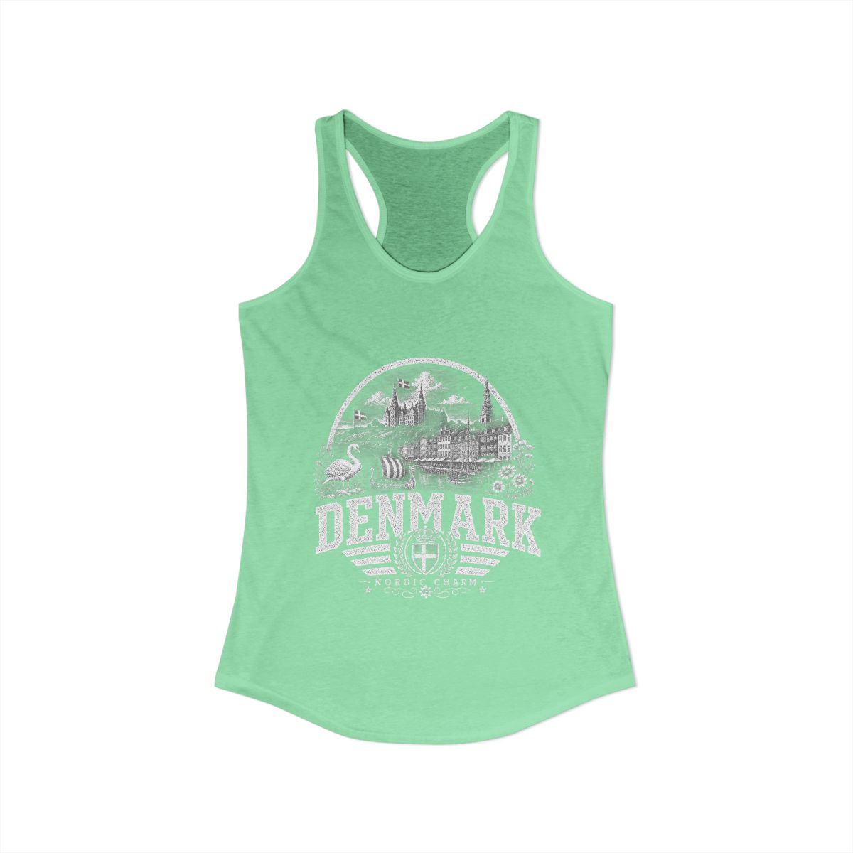 Denmark Women's Tank Top — Solid Mint (front)