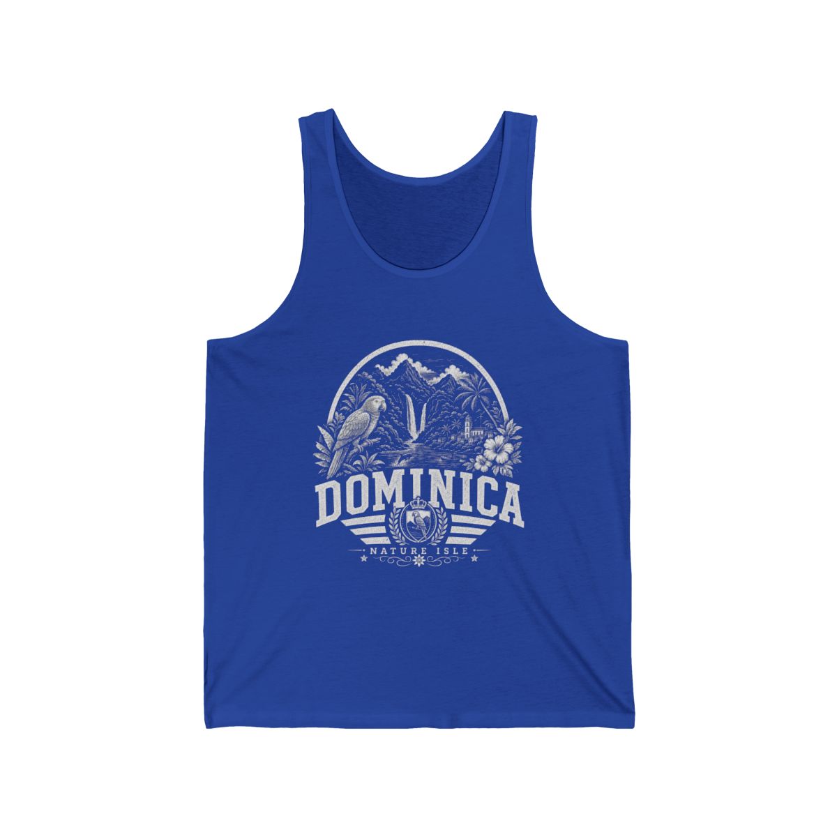 Dominica Men's Tank Top — True Royal (front)