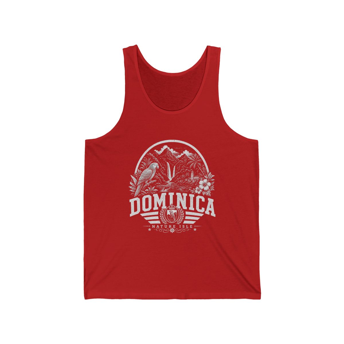 Dominica Men's Tank Top — Red (front)