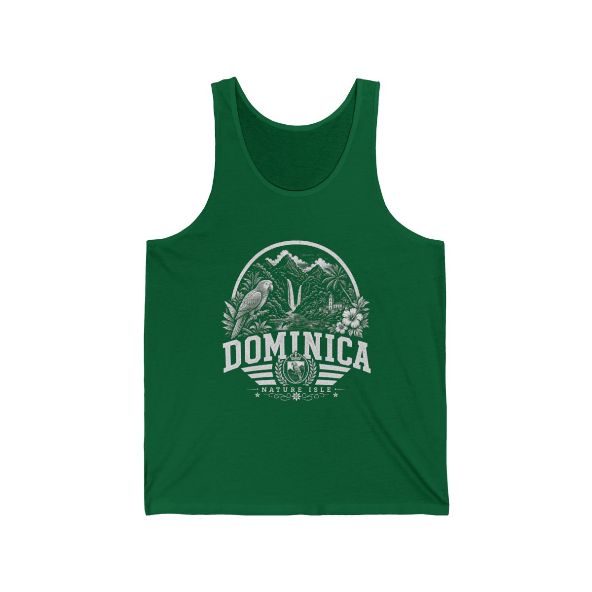 Dominica Men's Tank Top — Kelly (front)