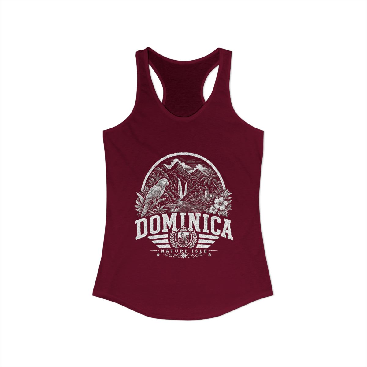 Dominica Women's Tank Top — Solid Cardinal Red (front)