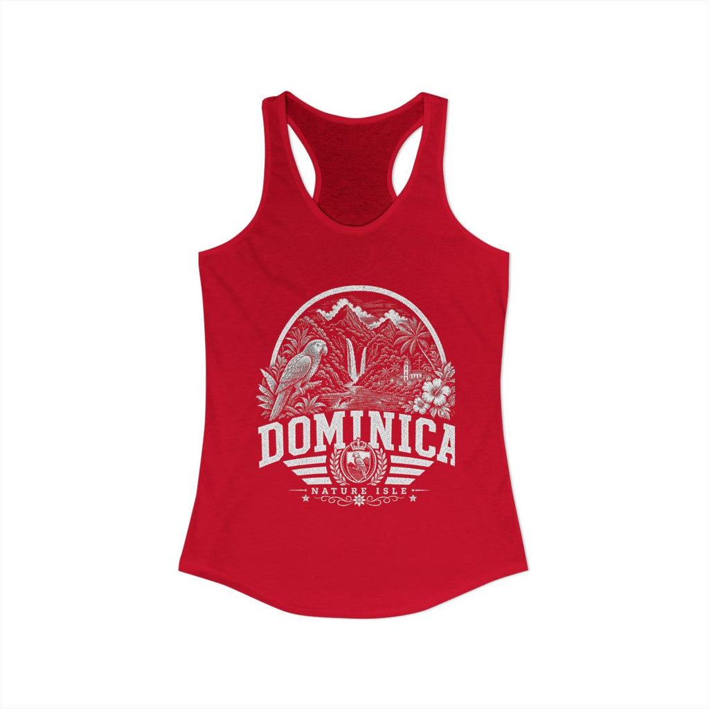 Dominica Women's Tank Top — Solid Red (front)