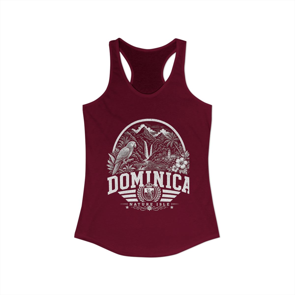 Dominica Women's Tank Top — Solid Cardinal Red (front)
