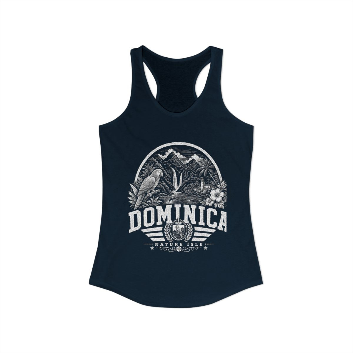 Dominica Women's Tank Top — Solid Midnight Navy (front)