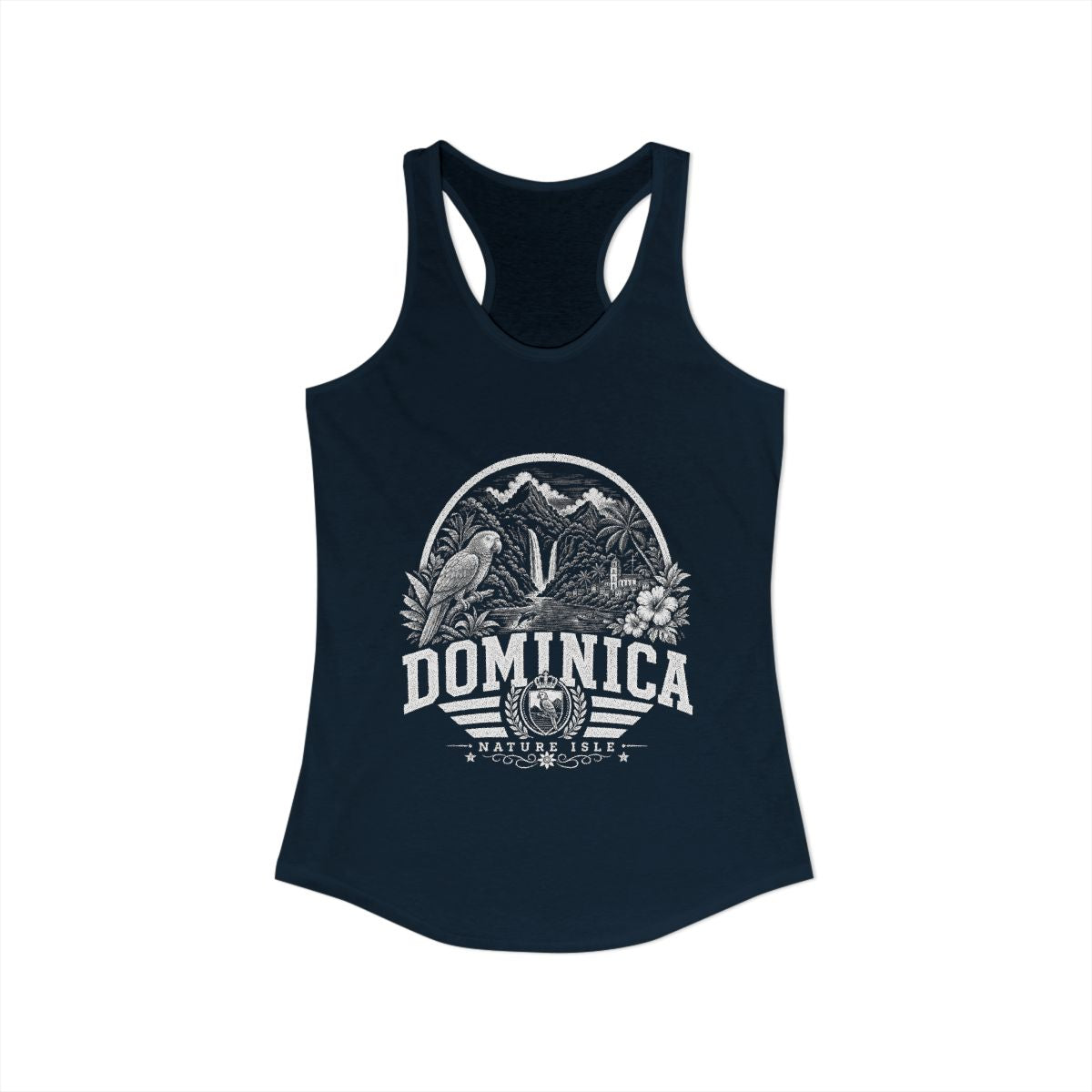 Dominica Women's Tank Top — Solid Midnight Navy (front)