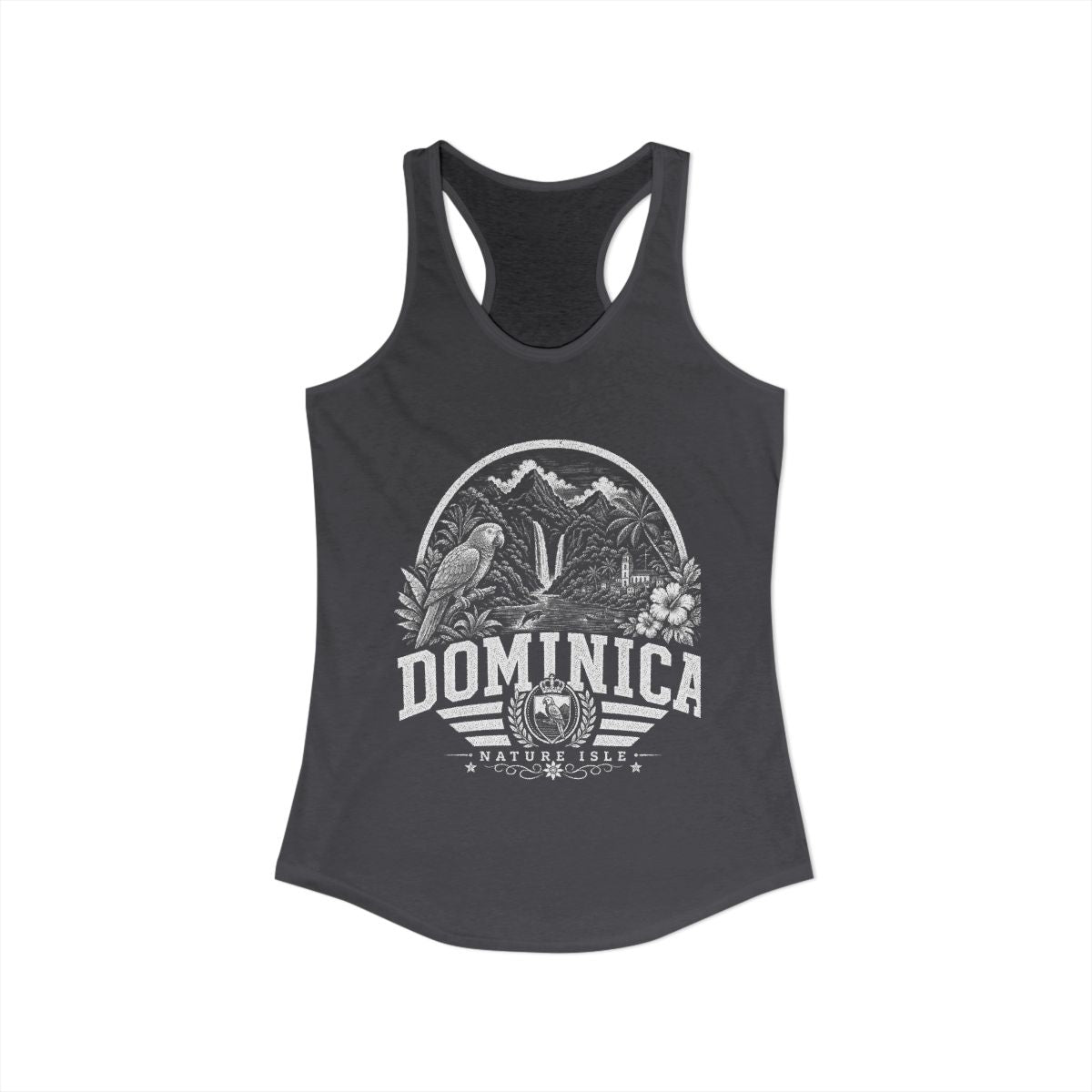 Dominica Women's Tank Top — Solid Dark Gray (front)
