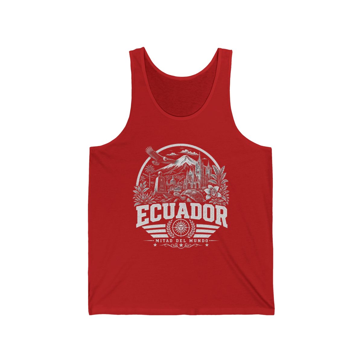Ecuador vintage landmarks men's tee — iconic landmark design | Nameshi Destinations (view 8)