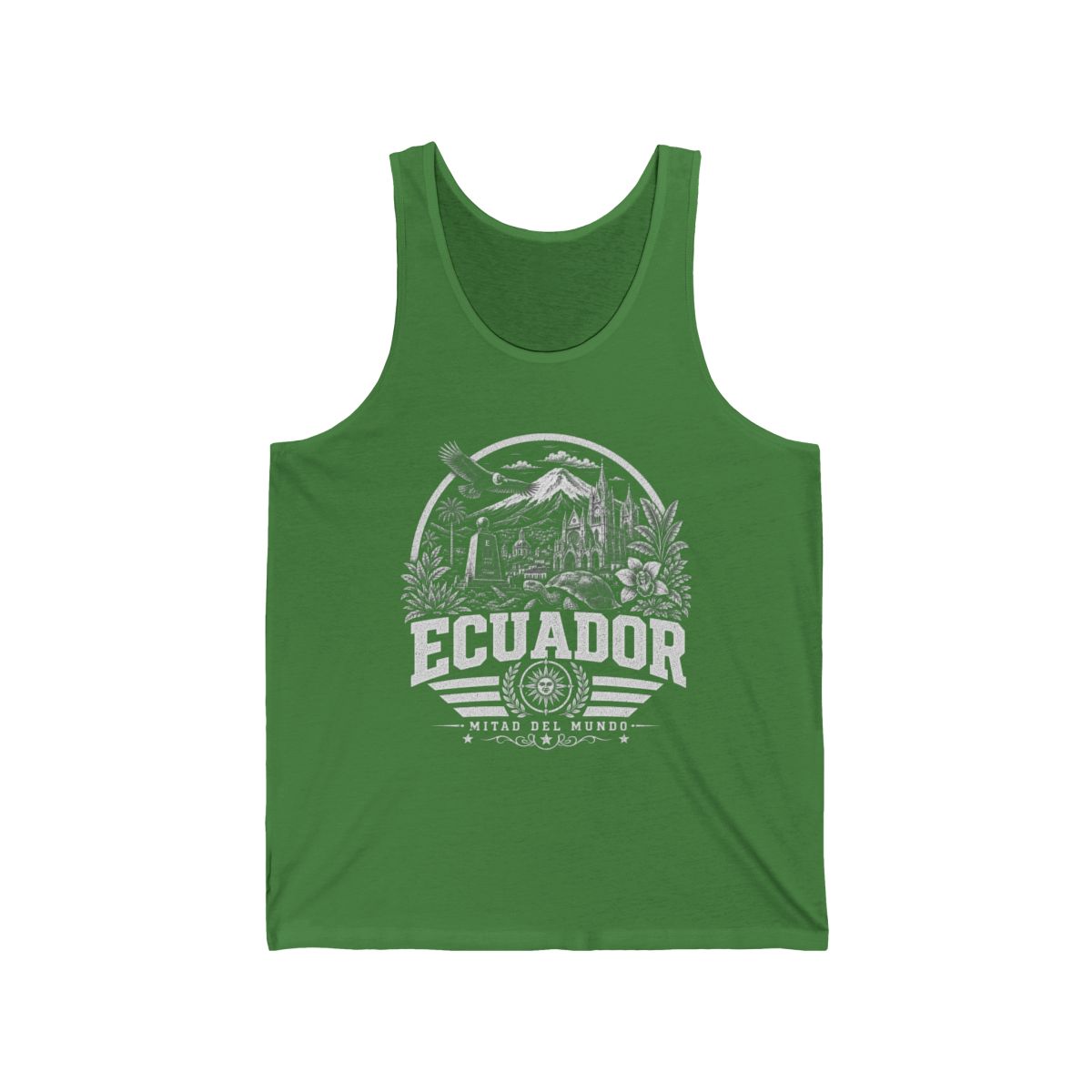Ecuador vintage landmarks men's tee — iconic landmark design | Nameshi Destinations (view 3)
