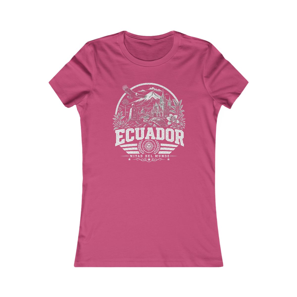 Ecuador women tee — Berry
