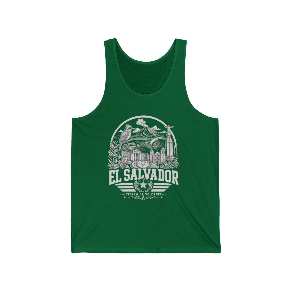 El Salvador vintage landmarks men's tee — iconic landmark design | Nameshi Destinations (view 4)