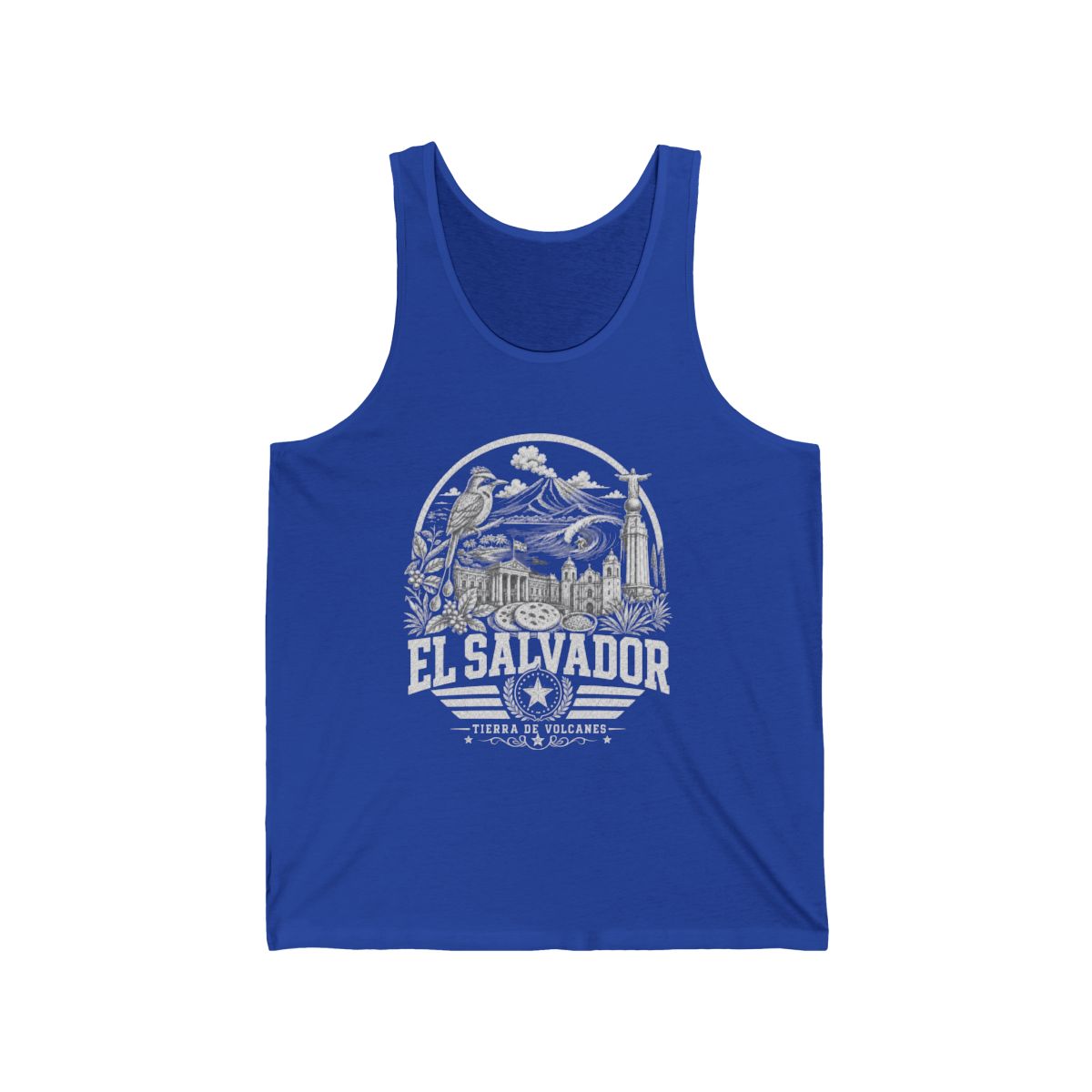 El Salvador vintage landmarks men's tee — iconic landmark design | Nameshi Destinations (view 6)