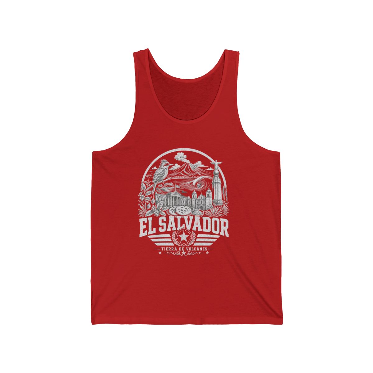 El Salvador vintage landmarks men's tee — iconic landmark design | Nameshi Destinations (view 8)