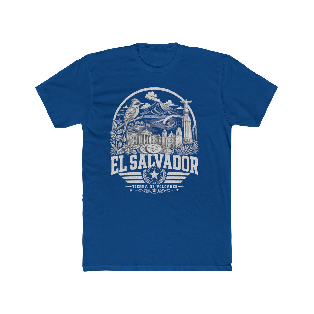 El Salvador vintage landmarks men's tee — iconic landmark design | Nameshi Destinations (view 10)