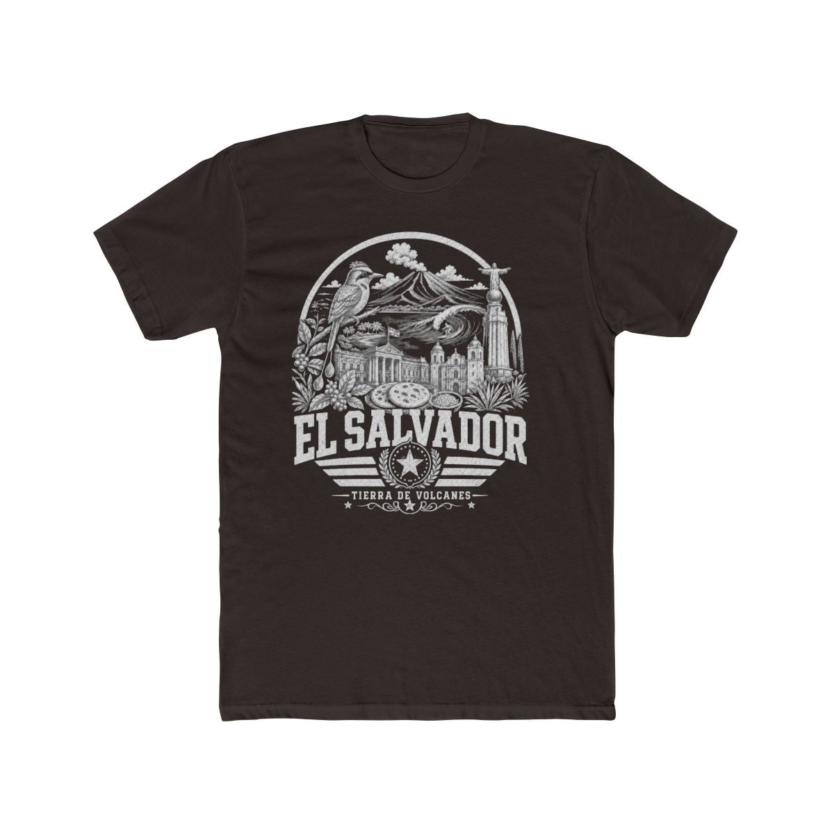 El Salvador vintage landmarks men's tee — iconic landmark design | Nameshi Destinations (view 1)