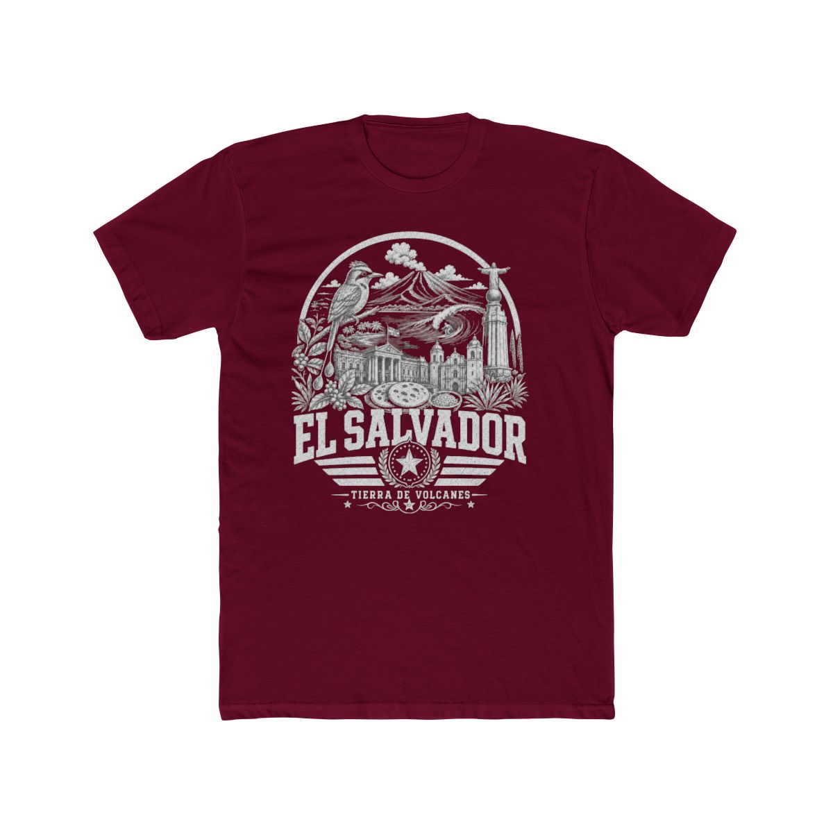 El Salvador vintage landmarks men's tee — iconic landmark design | Nameshi Destinations (view 14)