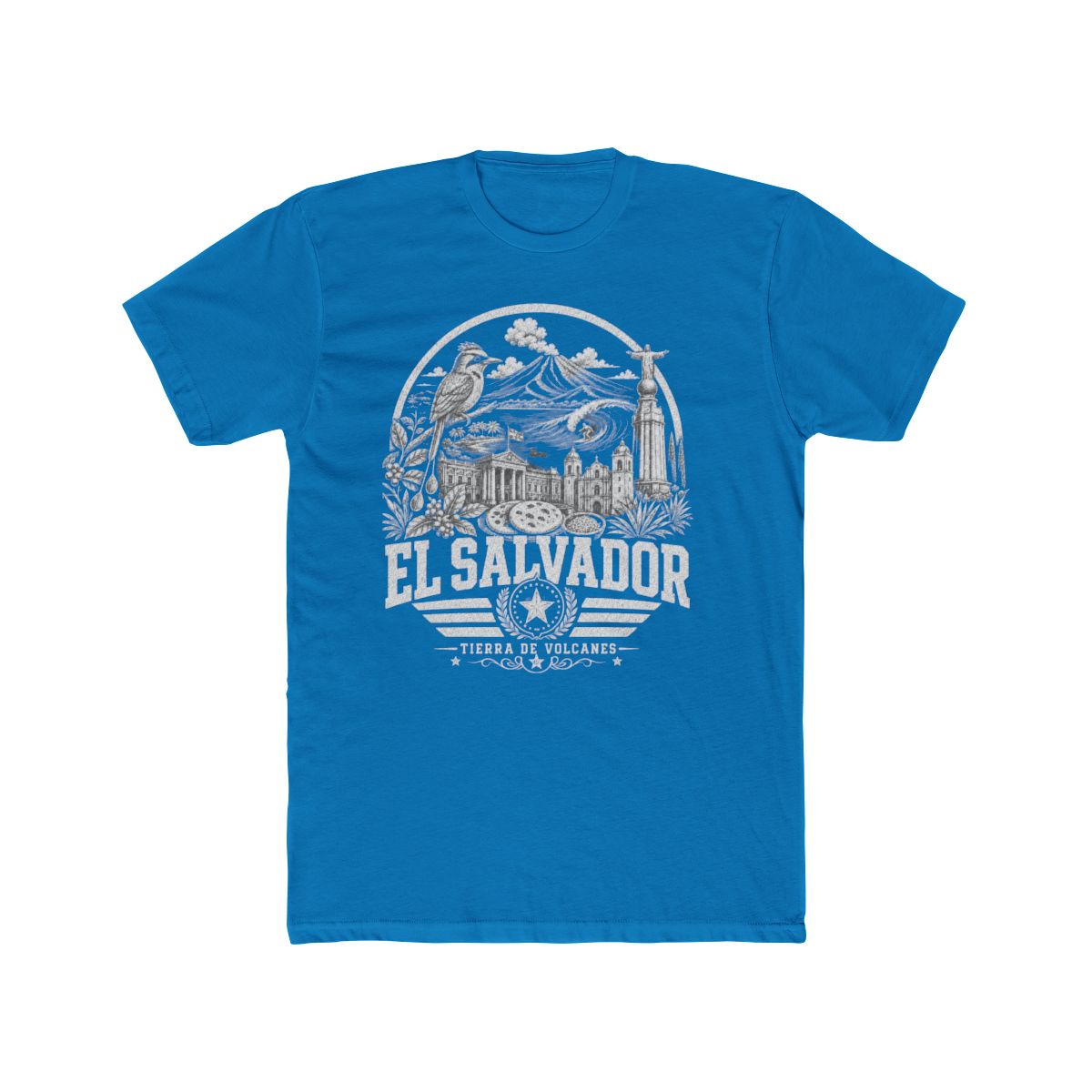 El Salvador vintage landmarks men's tee — iconic landmark design | Nameshi Destinations (view 9)