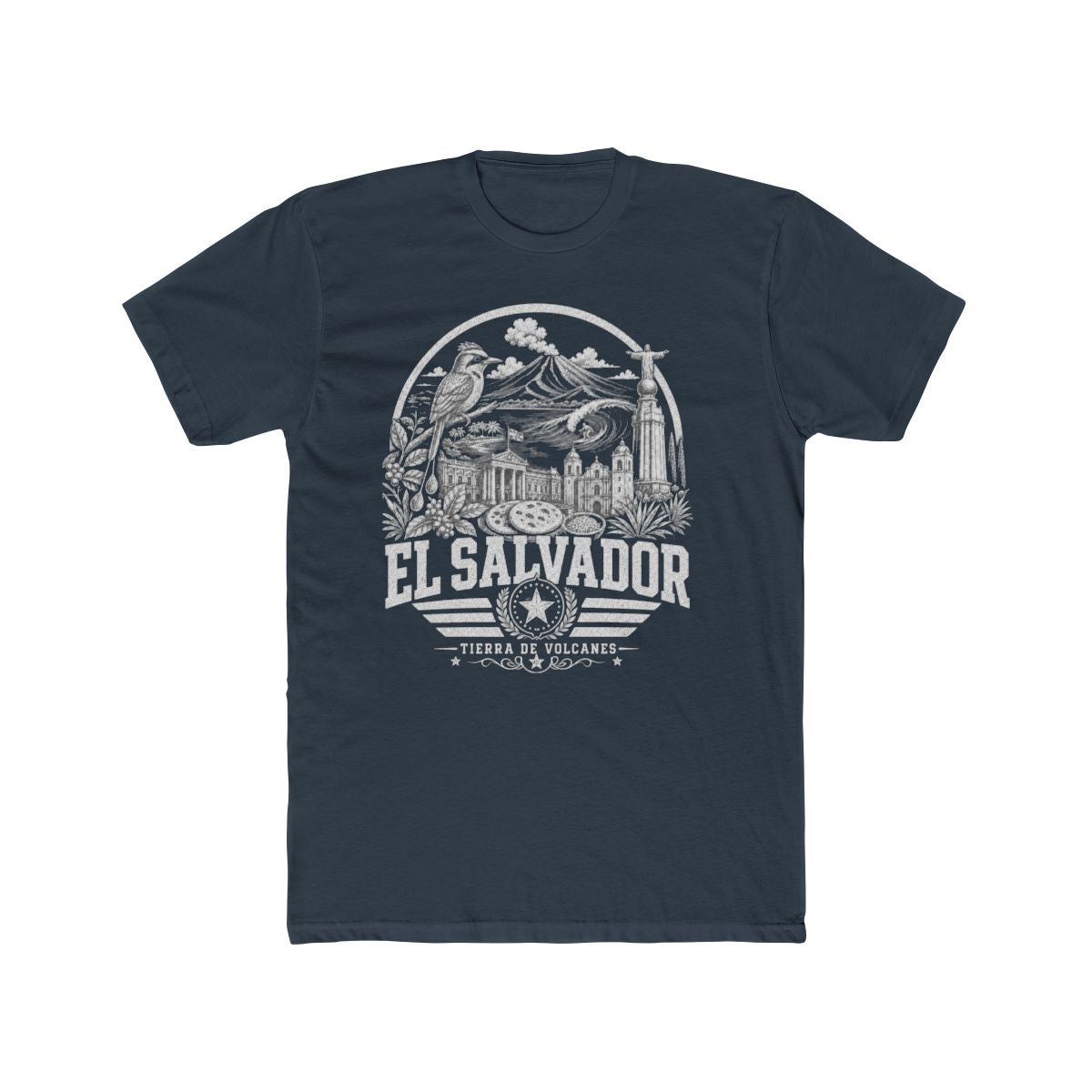 El Salvador vintage landmarks men's tee — iconic landmark design | Nameshi Destinations (view 8)