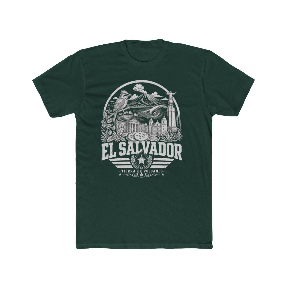 El Salvador vintage landmarks men's tee — iconic landmark design | Nameshi Destinations (view 7)