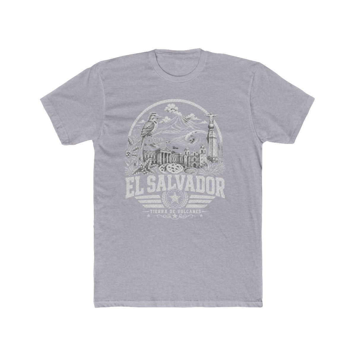 El Salvador vintage landmarks men's tee — iconic landmark design | Nameshi Destinations (view 3)