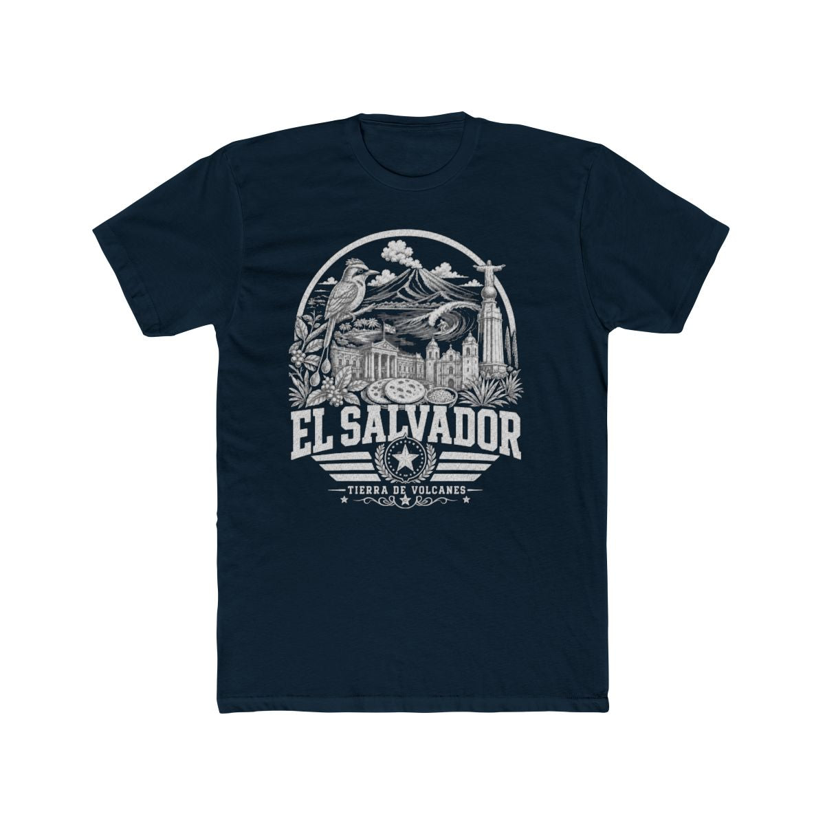 El Salvador vintage landmarks men's tee — iconic landmark design | Nameshi Destinations (view 12)