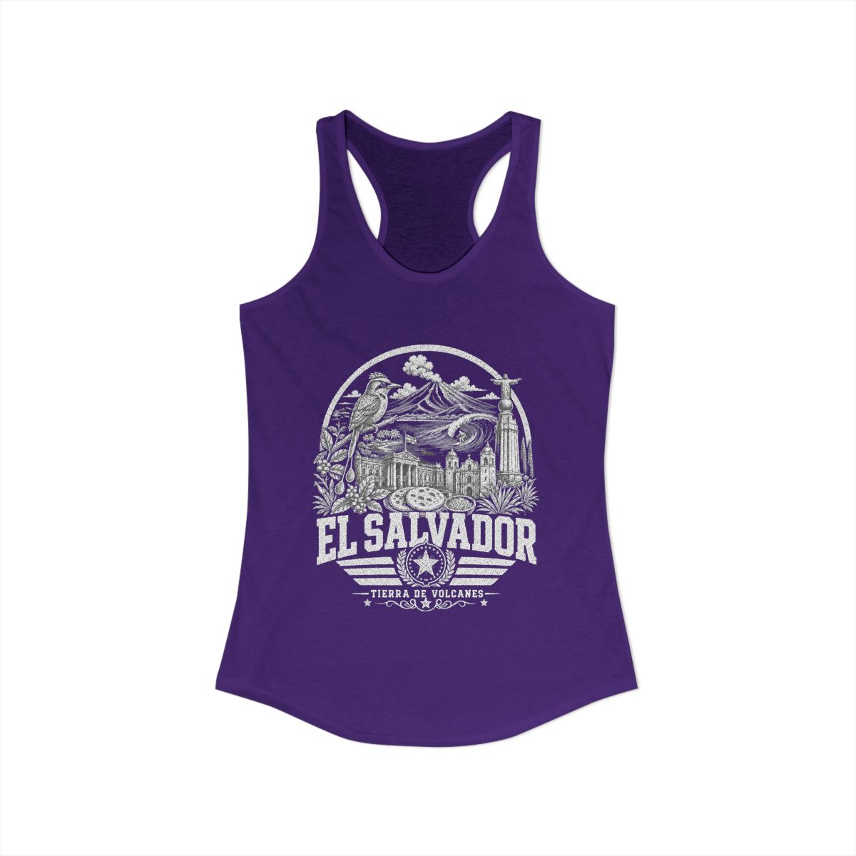 El Salvador vintage landmarks tank top — iconic landmark design | Nameshi Destinations (view 13)